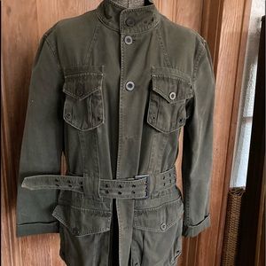 H&M Army Green Lightweight Shirt Jacket Women’s Size 38